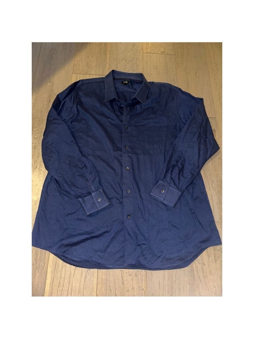 APT 9 Men's Dress Shirt Blue Diamond Pattern XXL